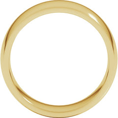 10K Yellow Gold 8 mm Lightweight Comfort-Fit Half Round Band Size 6.5