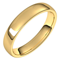 14K Yellow Gold 4.5 mm Comfort-Fit European-Style Band Size 10