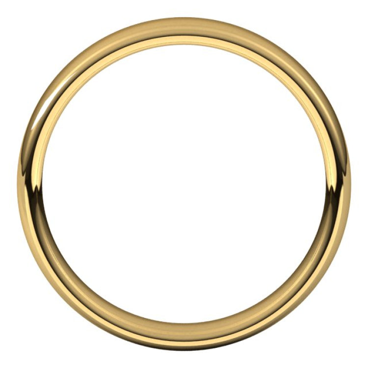 14K Yellow Gold 4.5 mm Comfort-Fit European-Style Band Size 10