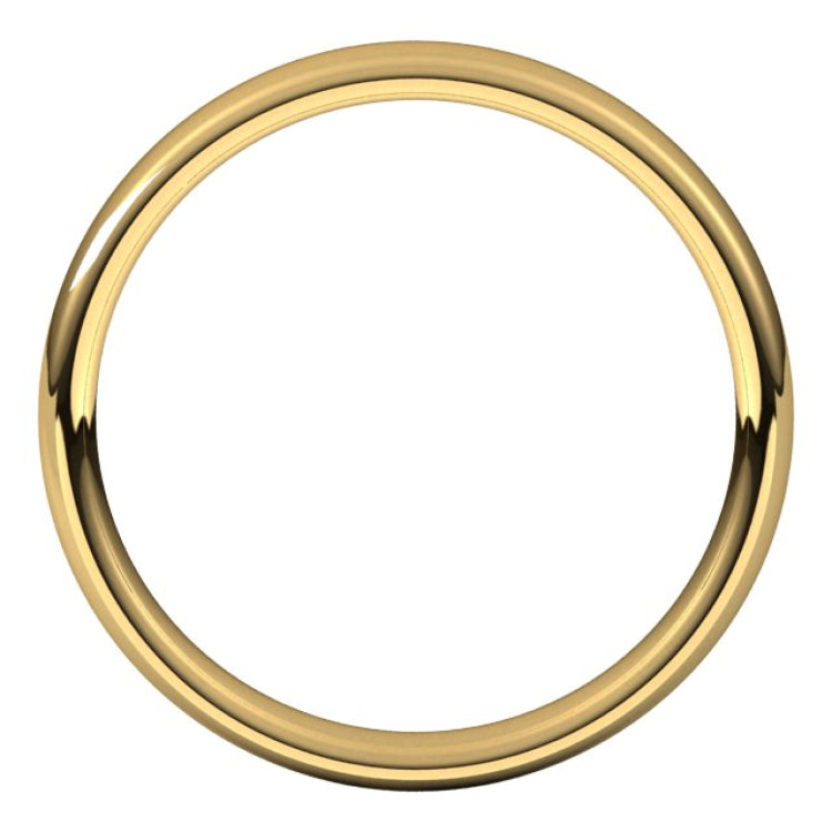 14K Yellow Gold 3.5 mm Comfort-Fit European-Style Band Size 4.5