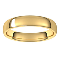 14K Yellow Gold 4.5 mm Comfort-Fit European-Style Band Size 5.5