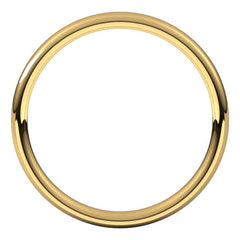 14K Yellow Gold 2.5 mm Comfort-Fit European-Style Band Size 6