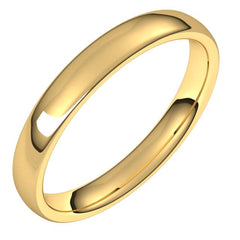 14K Yellow Gold 3.5 mm Comfort-Fit European-Style Band Size 8
