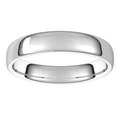 Platinum 4.5 mm Comfort-Fit European-Style Band Size 10