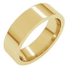 14K Yellow Gold 6 mm Comfort-Fit Flat Band Size 10
