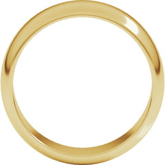 14K Yellow Gold 7 mm Half Round Band Size 3