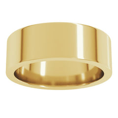 14K Yellow Gold 7 mm Comfort-Fit Flat Band Size 13