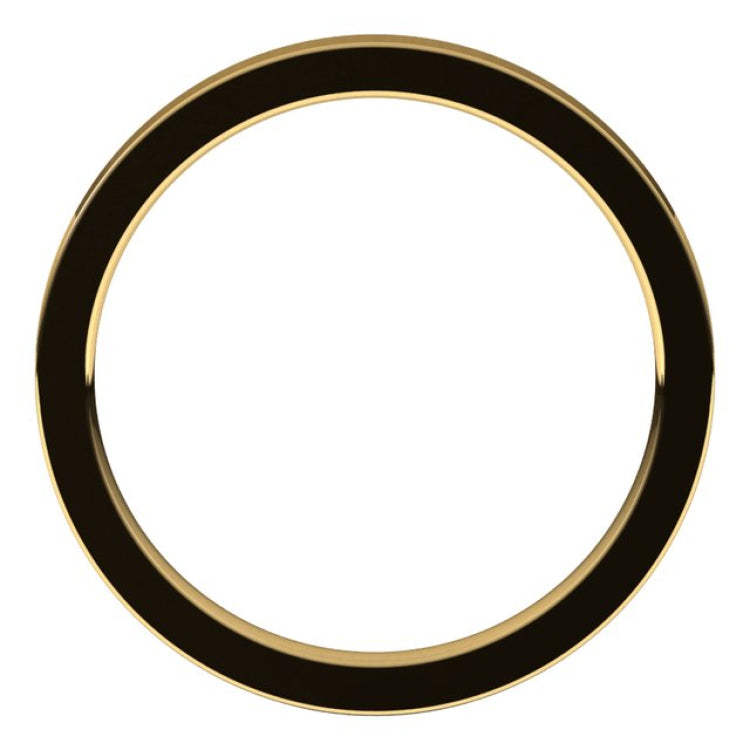 18K Yellow Gold 2 mm Comfort-Fit Flat Band Size 8