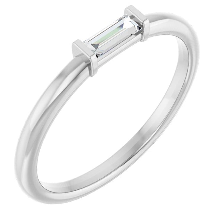 14K White Gold 1/6 CTW Lab-Grown Diamond Stackable Ring