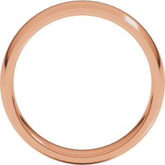 14K Rose Gold 5 mm Half Round Comfort Fit Light Band Size 9