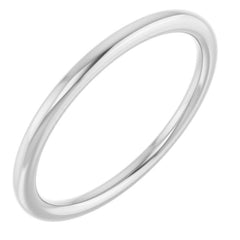 14K White Gold 1.5 mm Comfort-Fit European-Style Band Size 6