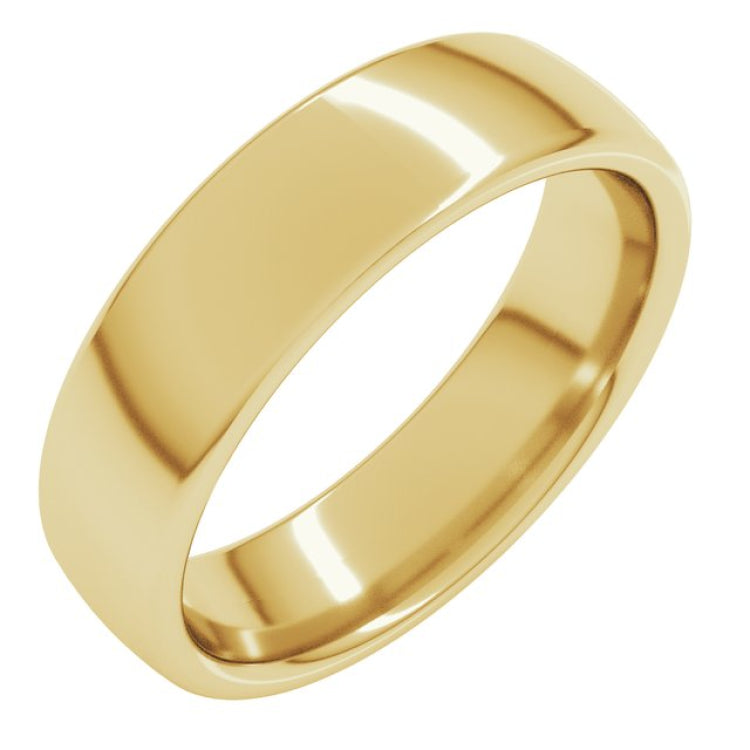 14K Yellow Gold 5.5 mm Comfort-Fit European-Style Band Size 14