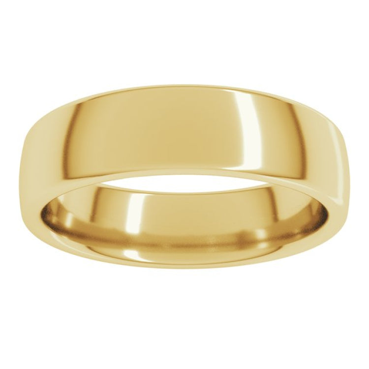 14K Yellow Gold 5.5 mm Comfort-Fit European-Style Band Size 6