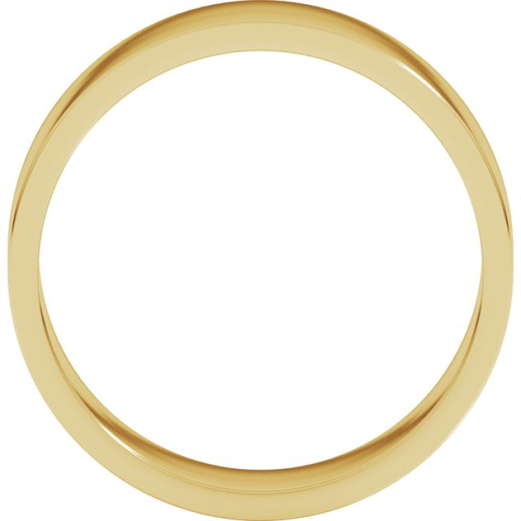 14K Yellow Gold 6 mm Flat Band Size 10