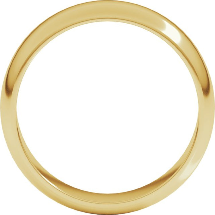 14K Yellow Gold 6 mm Half Round Band Size 11