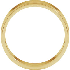 14K Yellow Gold 6 mm Stepped-Edge Flat Band Size 11