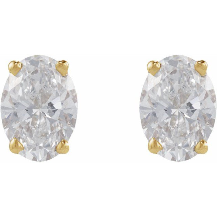 14K Yellow Gold 1/4 CT Natural Diamond Earring