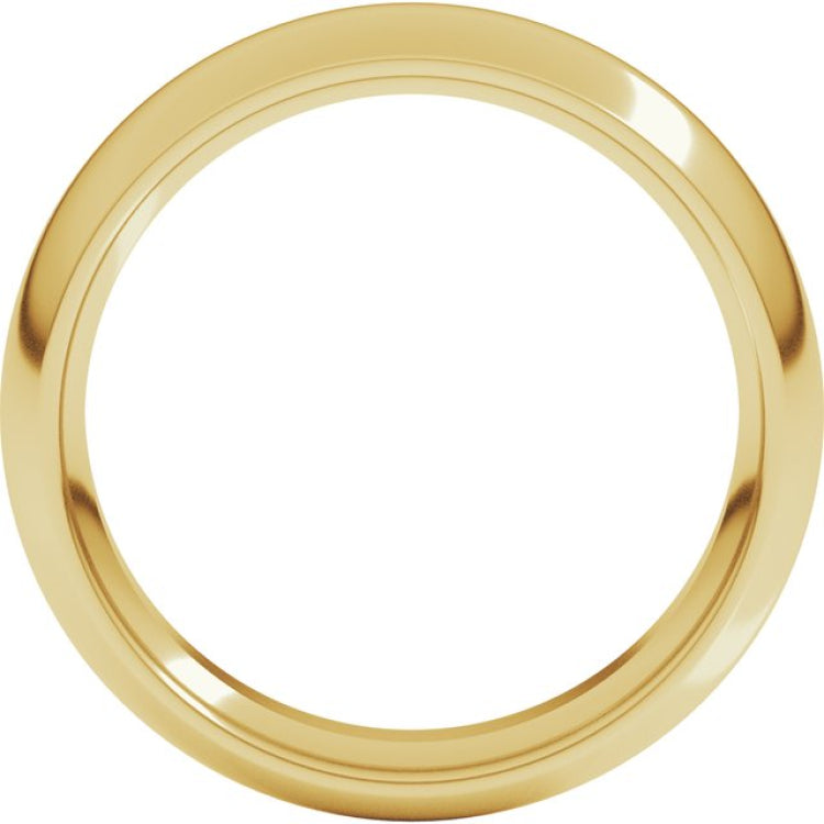 14K Yellow Gold 5.5 mm Comfort-Fit Half Round Band Size 10.5