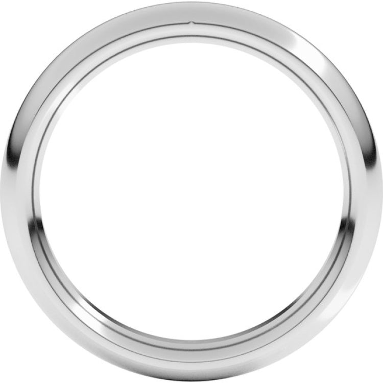 14K White Gold 3.5 mm Comfort-Fit Half Round Band Size 10