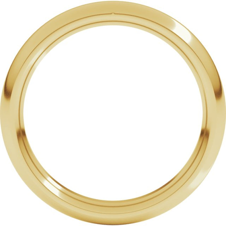 14K Yellow Gold 3.5 mm Comfort-Fit Half Round Band Size 3.5
