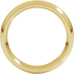 14K Yellow Gold 3.5 mm Comfort-Fit Half Round Band Size 6.5