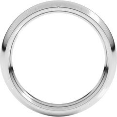 10K White Gold 3.5 mm Comfort-Fit Half Round Band Size 8.5