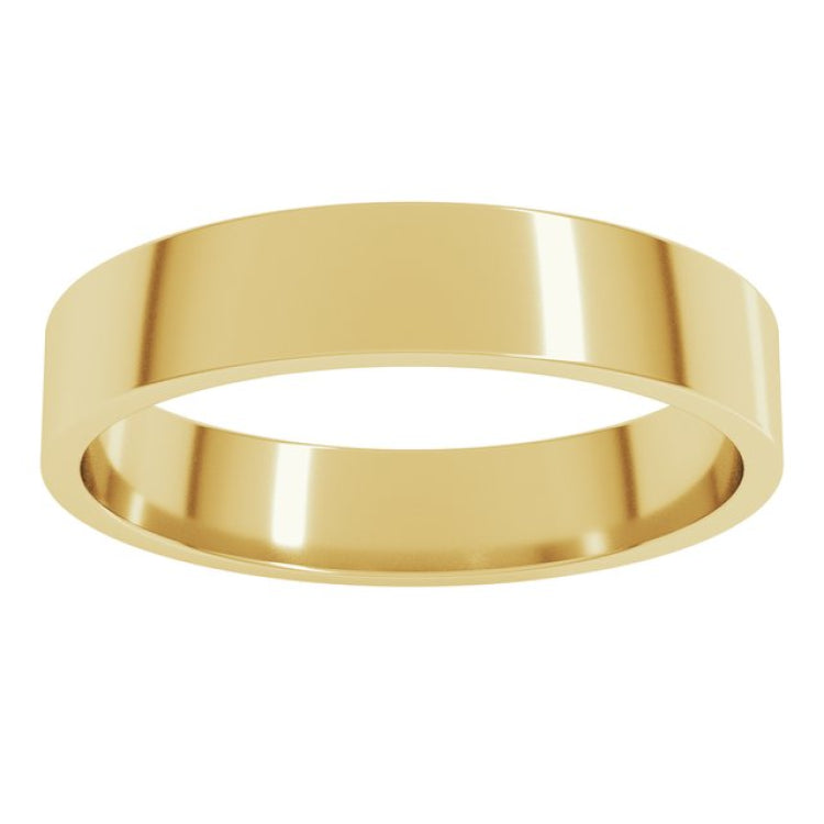 14K Yellow Gold 4.5 mm Flat Band Size 6