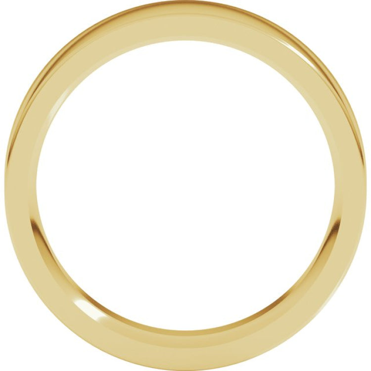 14K Yellow Gold 5.5 mm Comfort-Fit Flat Band Size 8
