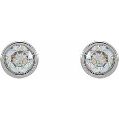 14K White Gold 1/5 CTW Lab-Grown Diamond Micro Bezel-Set Earrings
