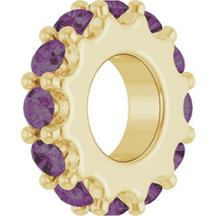 14K Yellow Gold Natural Alexandrite Spacer Charm/Pendant