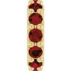 14K Yellow Gold Natural Mozambique Garnet Spacer Charm/Pendant