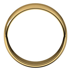 14K Yellow Gold 8 mm Lightweight Half Round Band Size 7