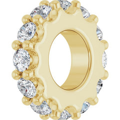 14K Yellow Gold 1/3 CTW Lab-Grown Diamond Spacer Charm/Pendant