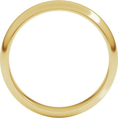 10K Yellow Gold 4 mm Half Round Band Size 8.5