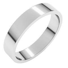 14K White Gold 4 mm Flat Band Size 6.5