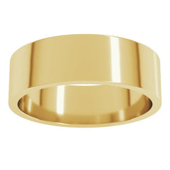 14K Yellow Gold 6 mm Flat Band Size 7.5