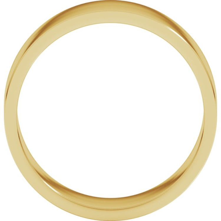 14K Yellow Gold 7 mm Flat Band Size 7.5