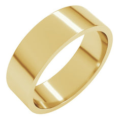 18K Yellow Gold 6 mm Flat Band Size 10.5