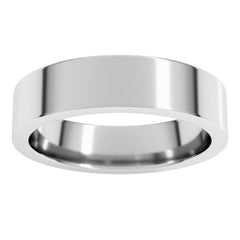 Platinum 5 mm Comfort-Fit Flat Band Size 7.5