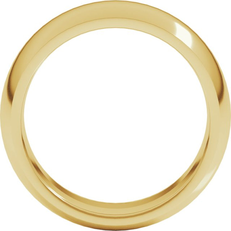 10K Yellow Gold 8 mm Comfort-Fit Half Round Band Size 5