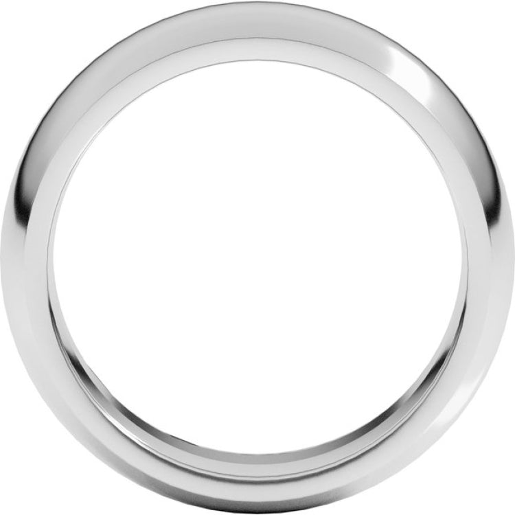 Platinum 7 mm Comfort-Fit Half Round Band Size 9