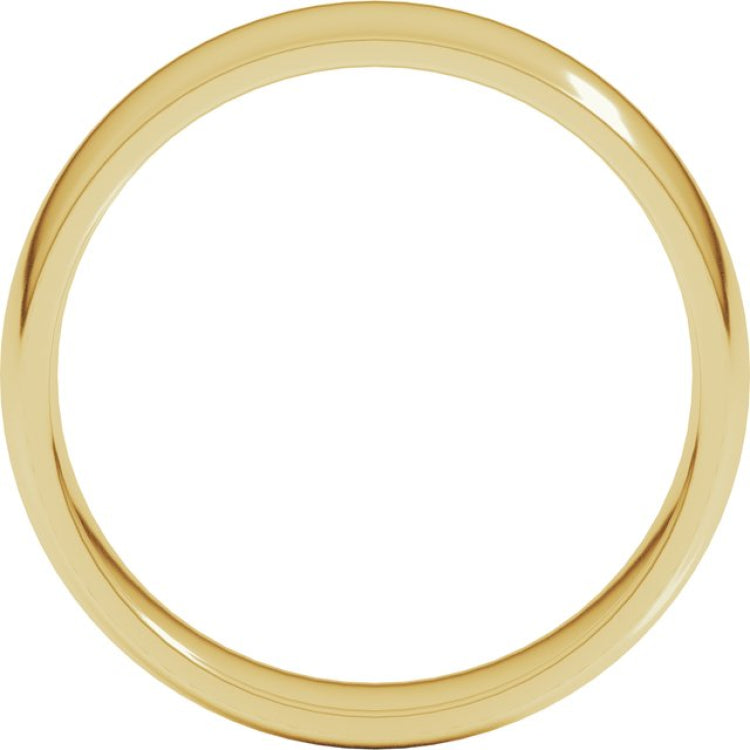 14K Yellow Gold 5.5 mm Lightweight Comfort-Fit Half Round Band Size 8