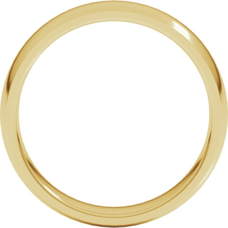 14K Yellow Gold 5 mm Lightweight Comfort-Fit Half Round Band Size 5
