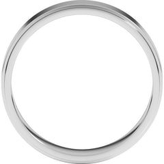Platinum 5 mm Stepped-Edge Flat Band Size 8