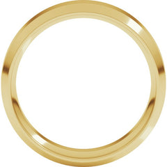 14K Yellow Gold 6 mm Beveled-Edge Comfort-Fit Flat Band Size 12