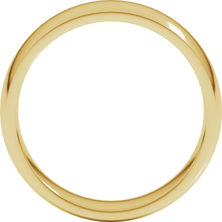 18K Yellow Gold 6 mm Lightweight Comfort-Fit Half Round Band Size 12