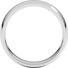 Platinum 5 mm Lightweight Comfort-Fit Half Round Band Size 9