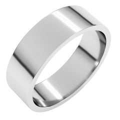 14K White Gold 6 mm Flat Band Size 10.5