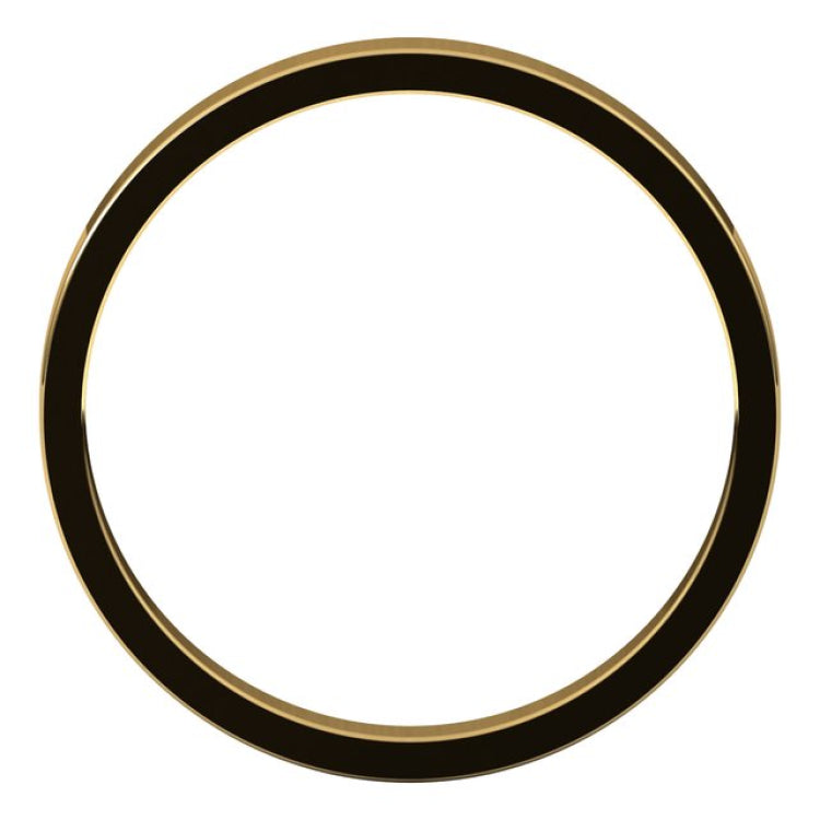 14K Yellow Gold 2.5 mm Flat Band Size 6.5