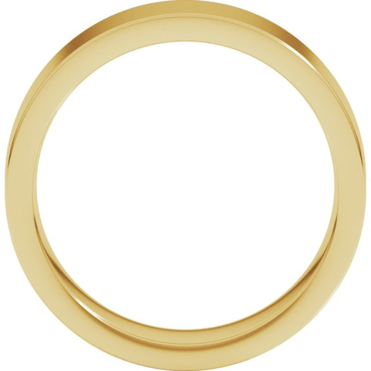14K Yellow Gold 6 mm Comfort-Fit Flat Band Size 12